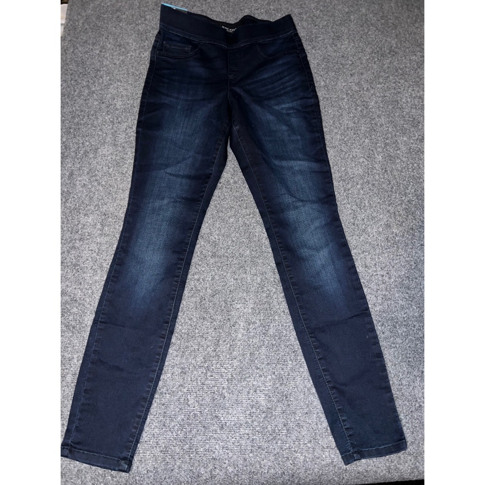 Nine West Heidi Pull On Skinny Jeans Dark Wash Yoga Stretch Size 4